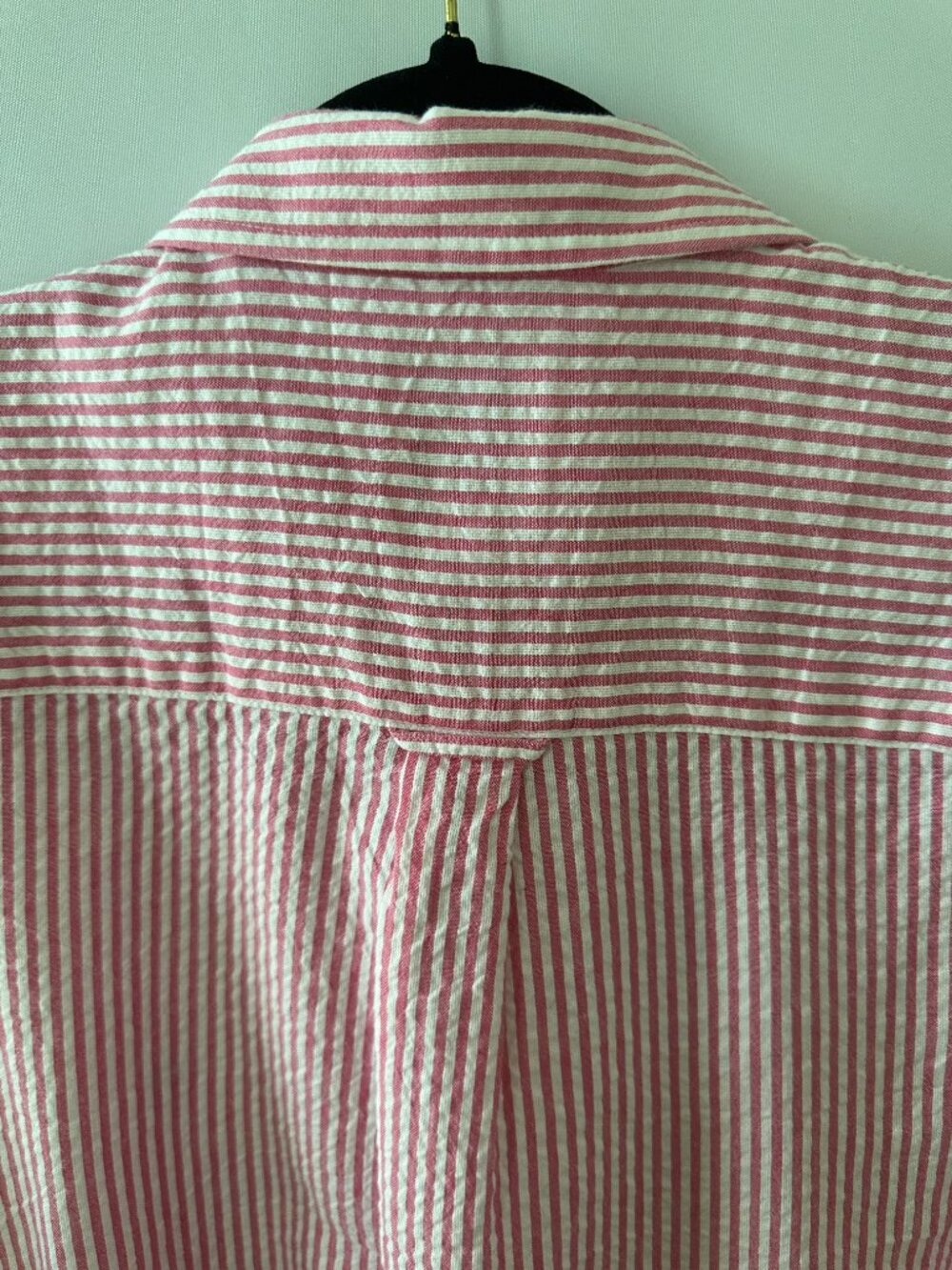 Next Pink & White Stripe Men's Large Short Sleeve Shirt 100% Cotton - Picture 8 of 8
